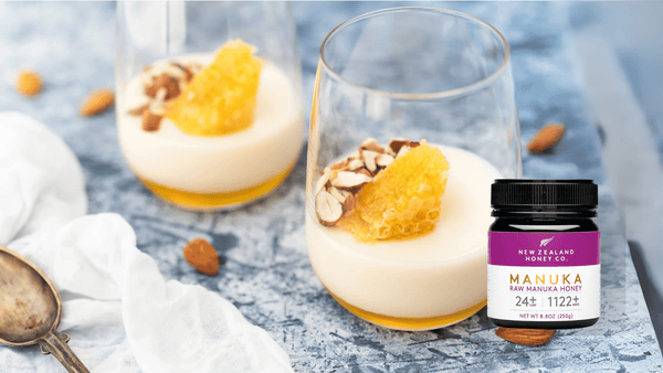 Panna cotta décadente au miel de Manuka