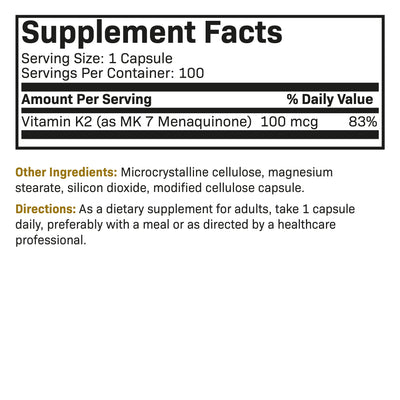 Vitamin K2 as MK-7 100 mcg - Manu Honey