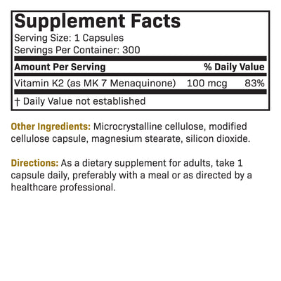 Vitamin K2 as MK-7 100 mcg - Manu Honey