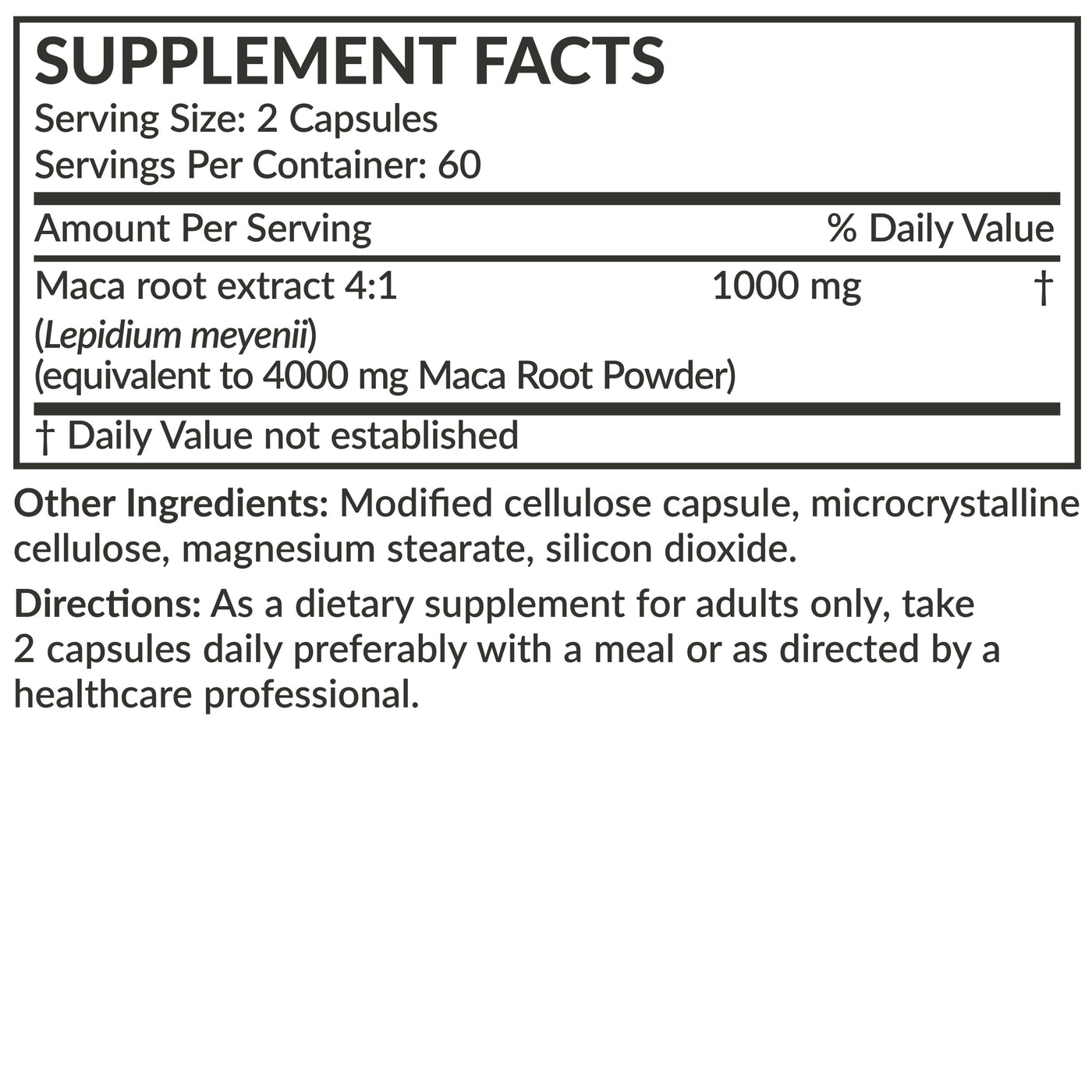 Maca Root Extra Strength 4000 MG - Manu Honey