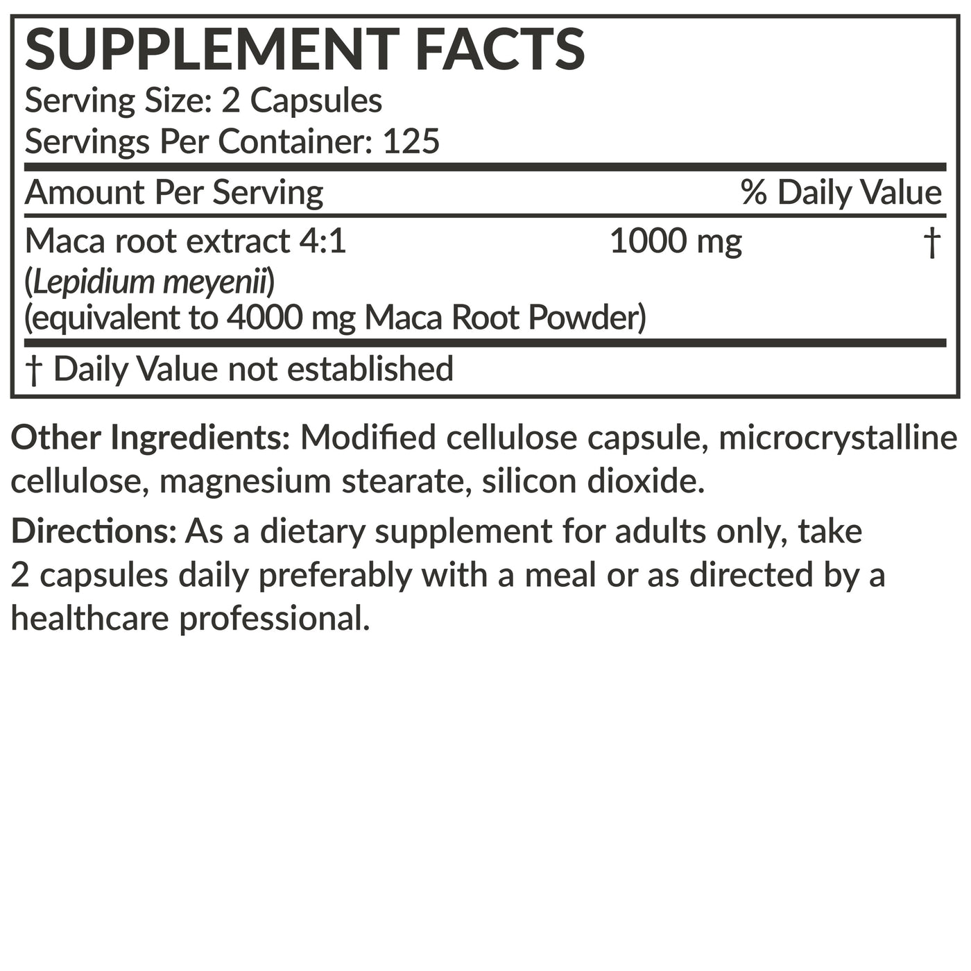 Maca Root Extra Strength 4000 MG - Manu Honey