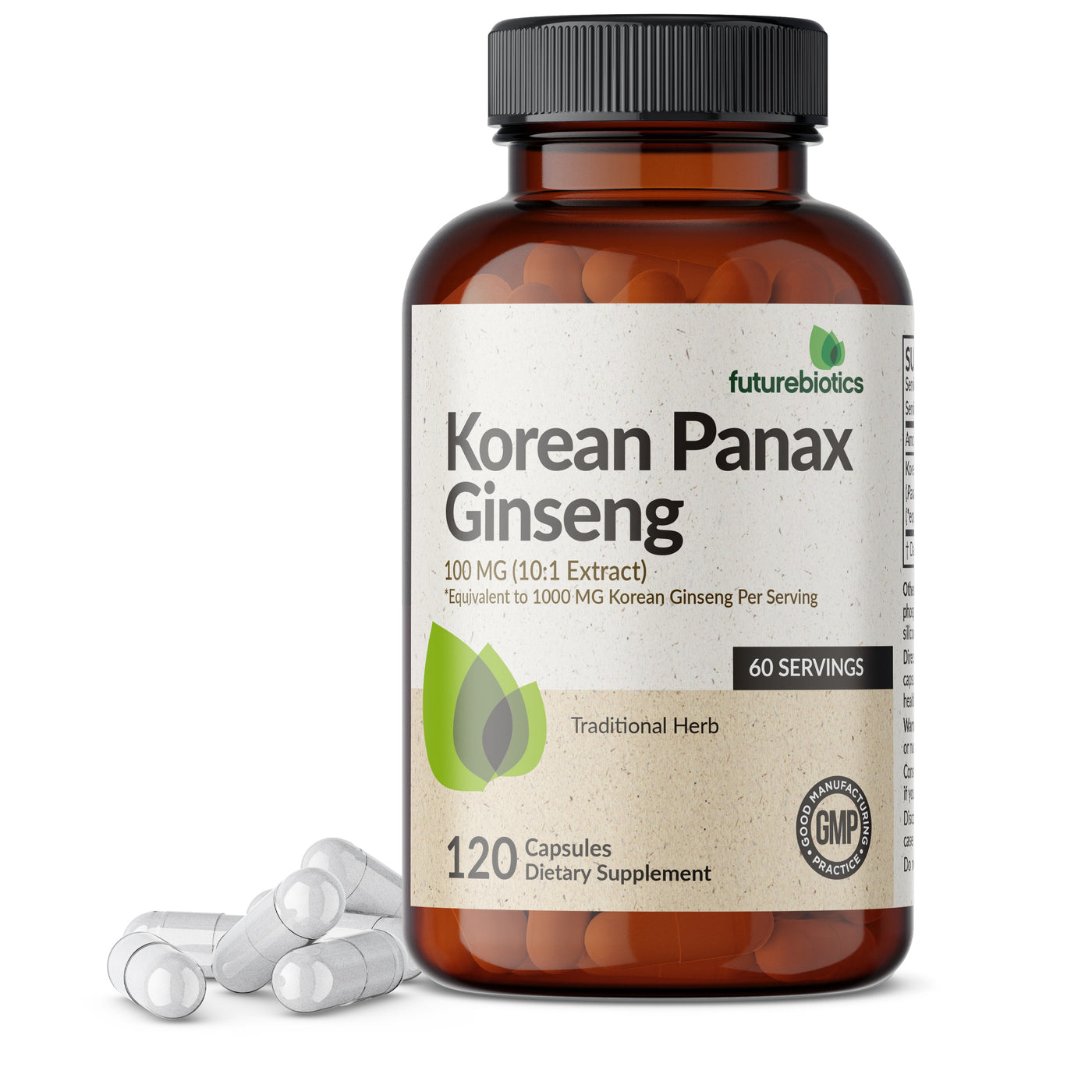 Korean Panax Ginseng, 120 Capsules - Manu Honey