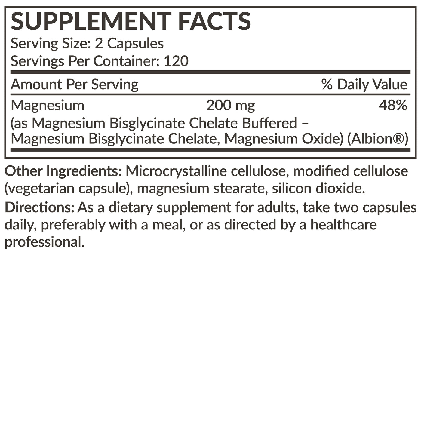 Magnesium Glycinate 200 MG - Manu Honey